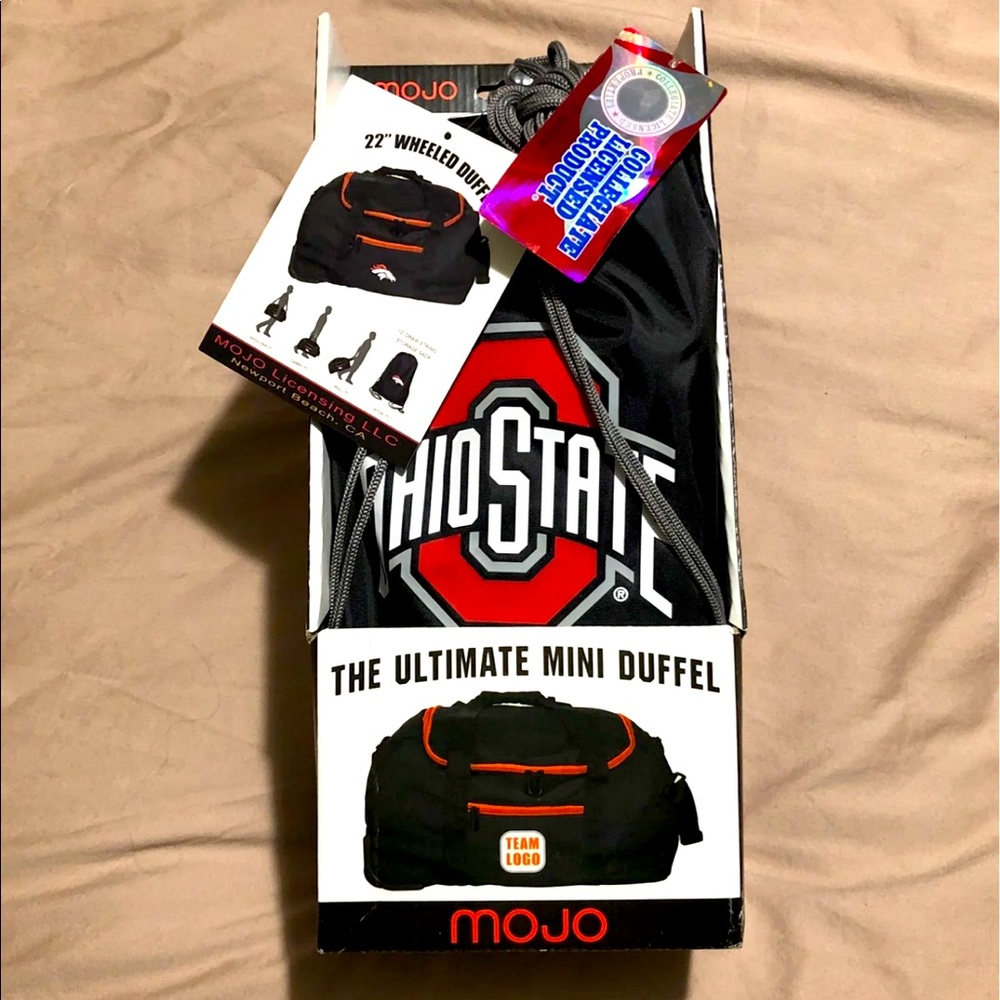NWT Mojo Mini Duffel Bag 22” with wheels Ohio State Logo